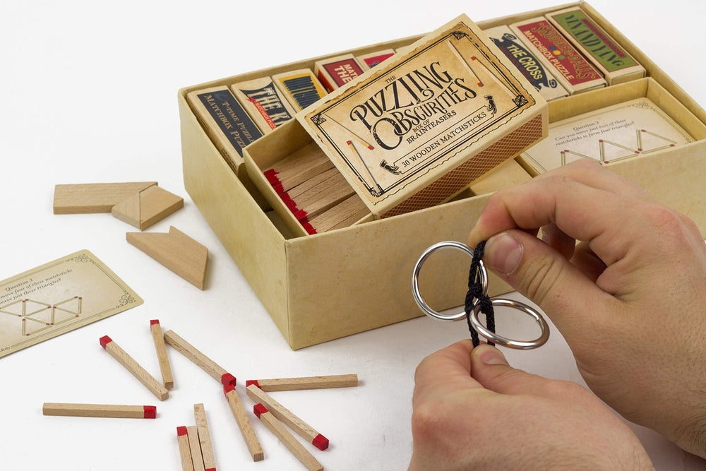 Professor PUZZLE Wooden matchsticks for hands-on matchstick challenges.