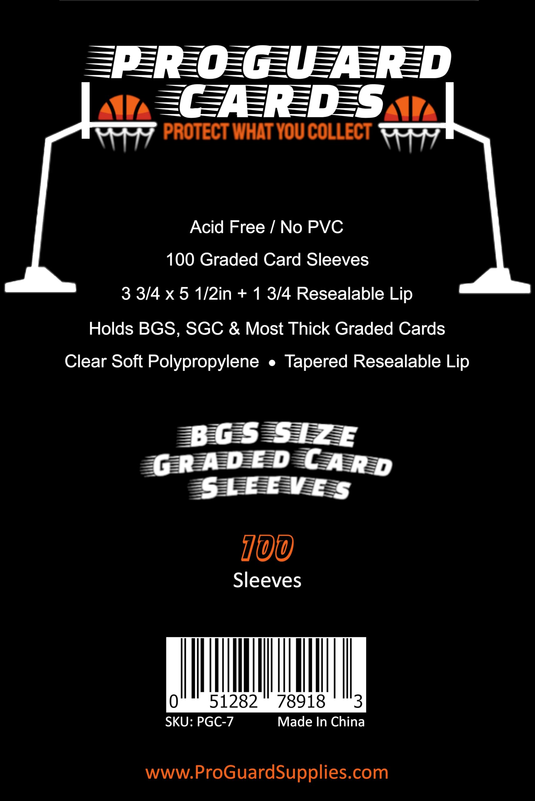 ProGuard Cards protective sleeve fits thick graded cards including SGC slabs