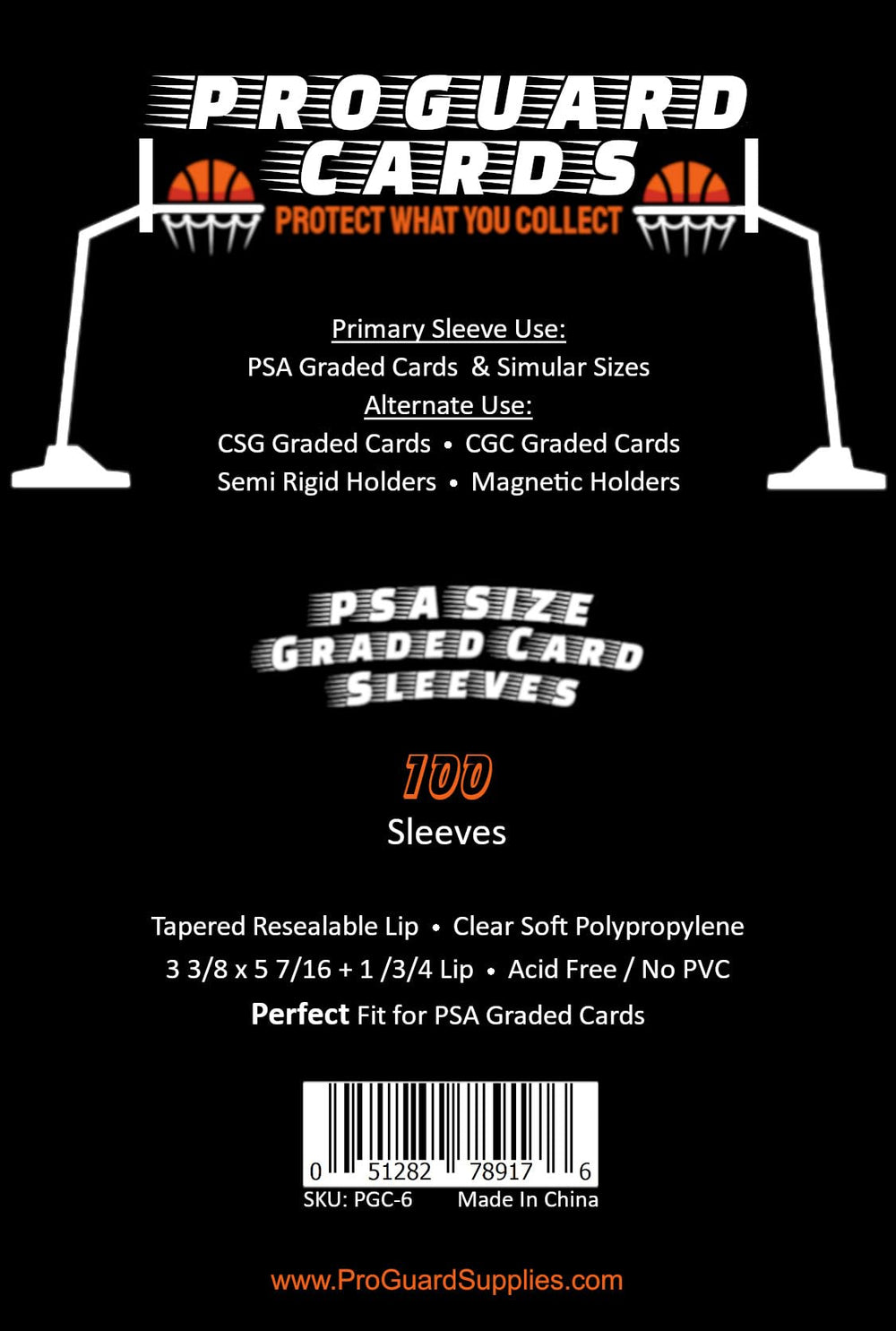ProGuard Cards PSA/CSG sleeves are not compatible with Beckett or BGS thick cases.