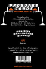 ProGuard Cards PSA/CSG sleeves are not compatible with Beckett or BGS thick cases.