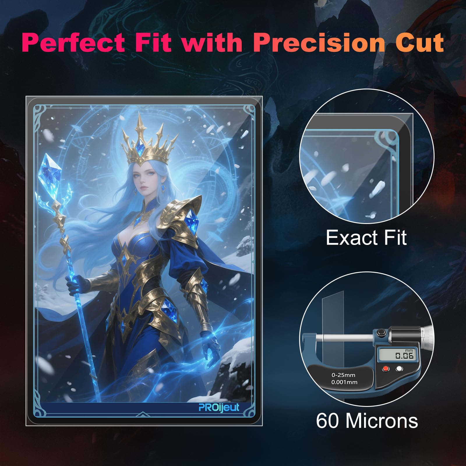Proijeut 1200-pack clear inner sleeves 60 micron thickness for durable protection