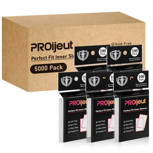 Proijeut 5000 pack clear sleeves for clear protection during play and storage