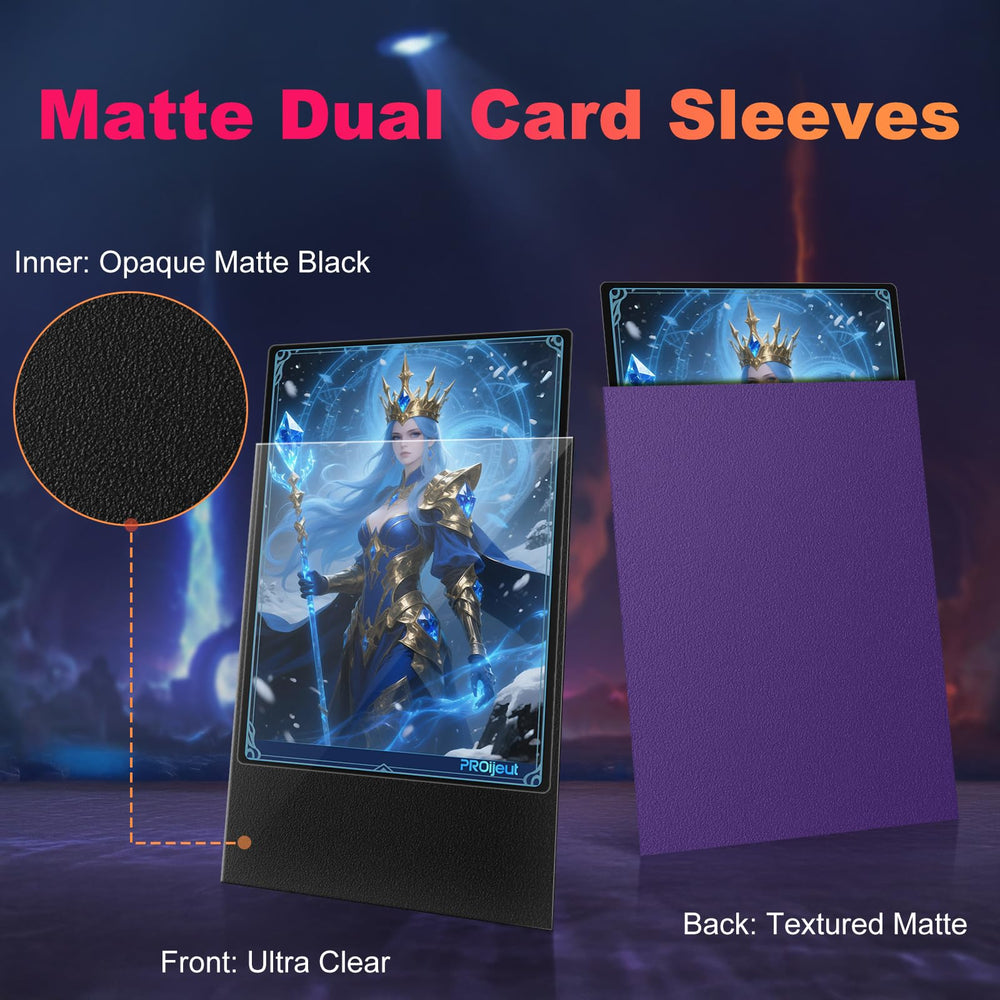 Proijeut dual matte design sleeves reduce glare and improve shuffle clarity