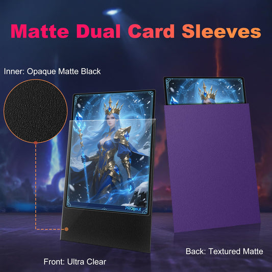 Proijeut dual matte design sleeves reduce glare and improve shuffle clarity
