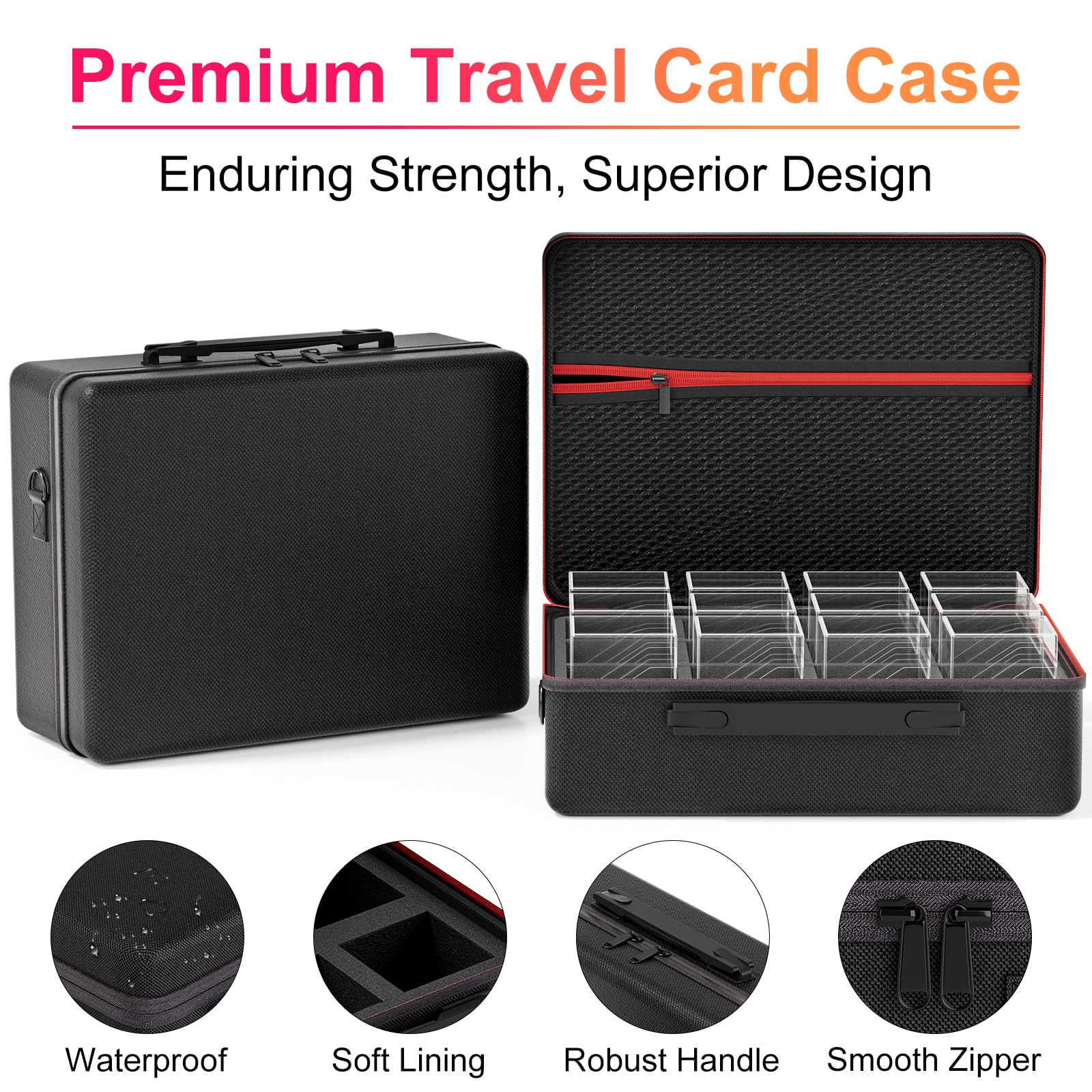 Proijeut durable card boxes protect against scratches and bends during travel.