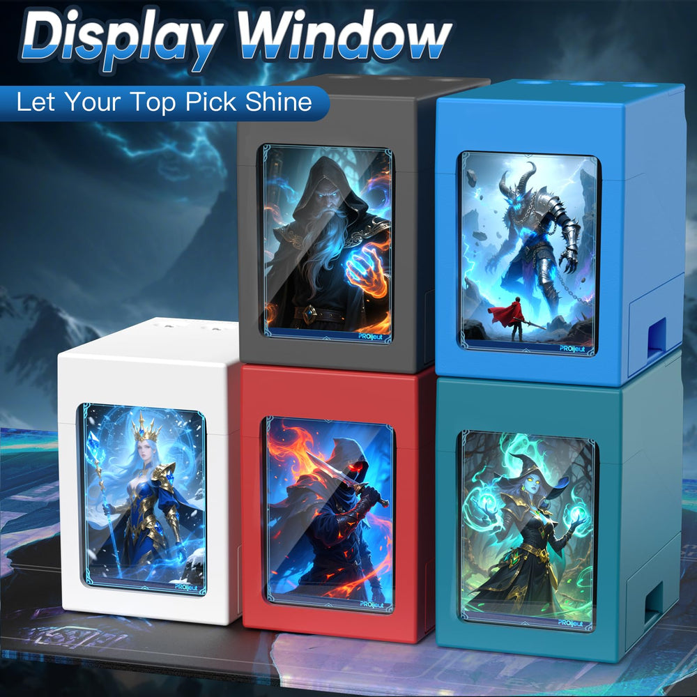 Large capacity supports 100+ double-sleeved cards and 120+ single-sleeved cards.