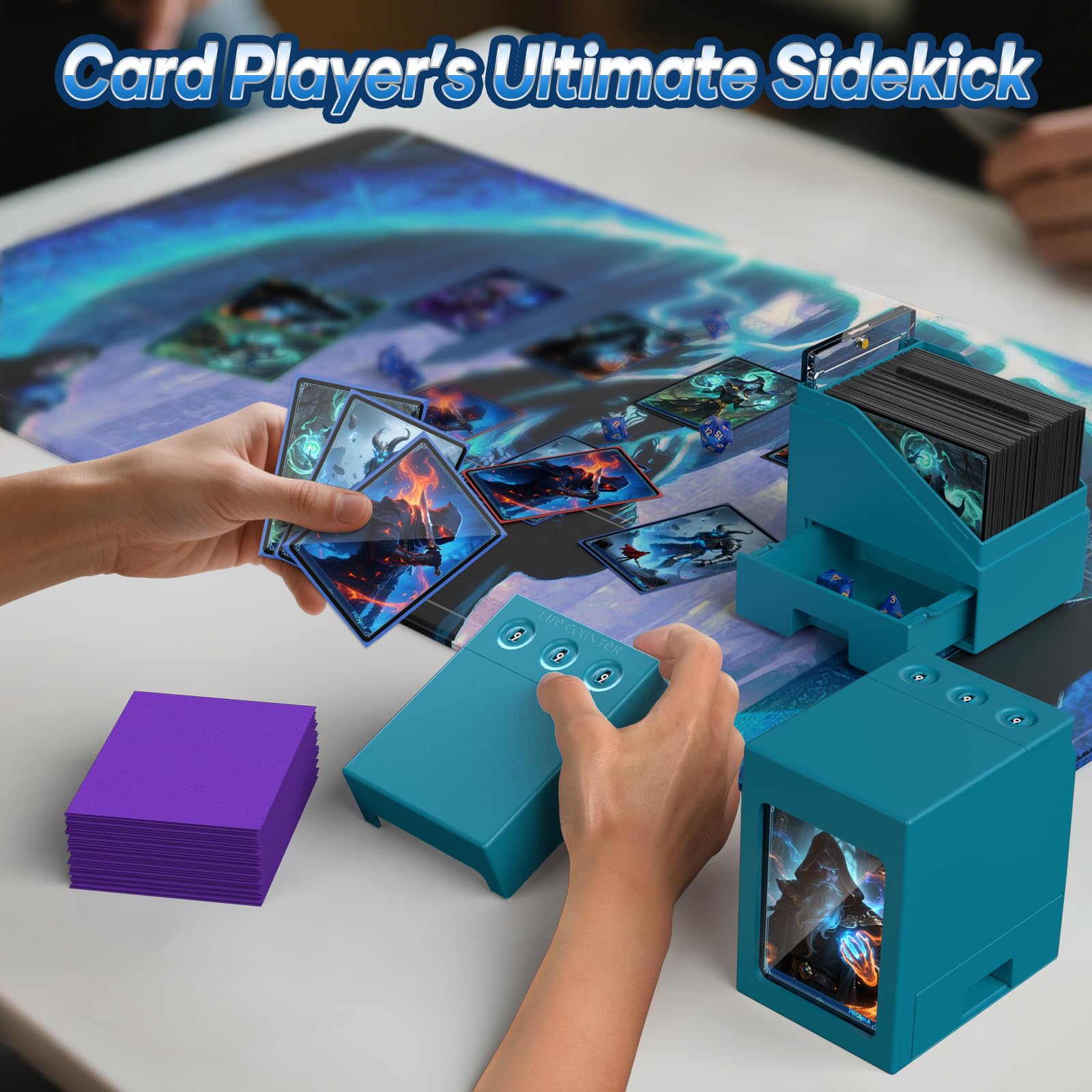 Proijeut MTG deck box supports quick setup and organizer access.