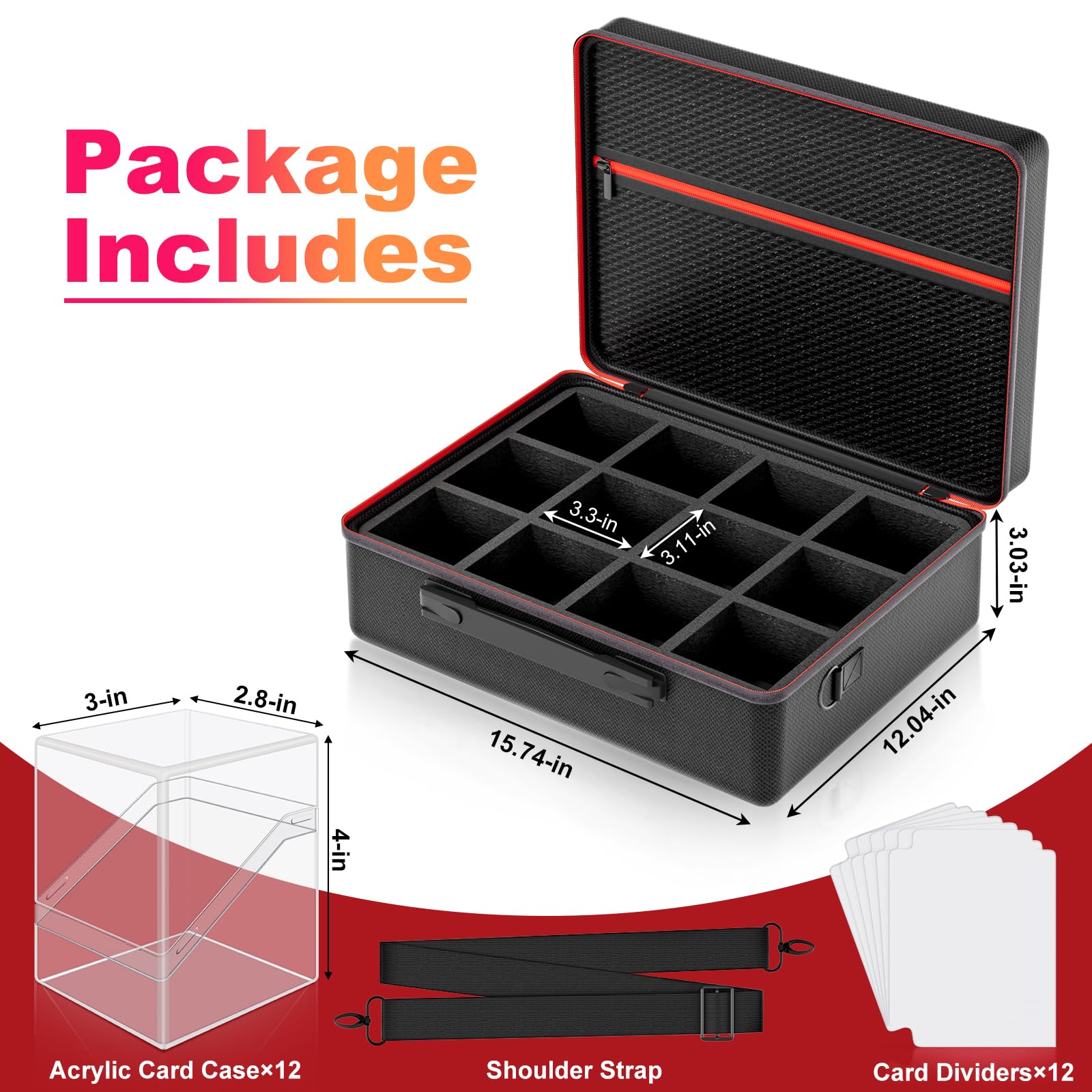 Proijeut portable case keeps all 12 boxes together for easy tournament transport.