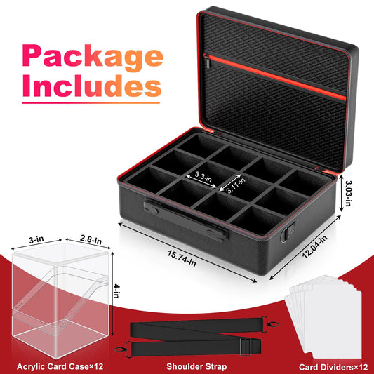 Proijeut portable case keeps all 12 boxes together for easy tournament transport.