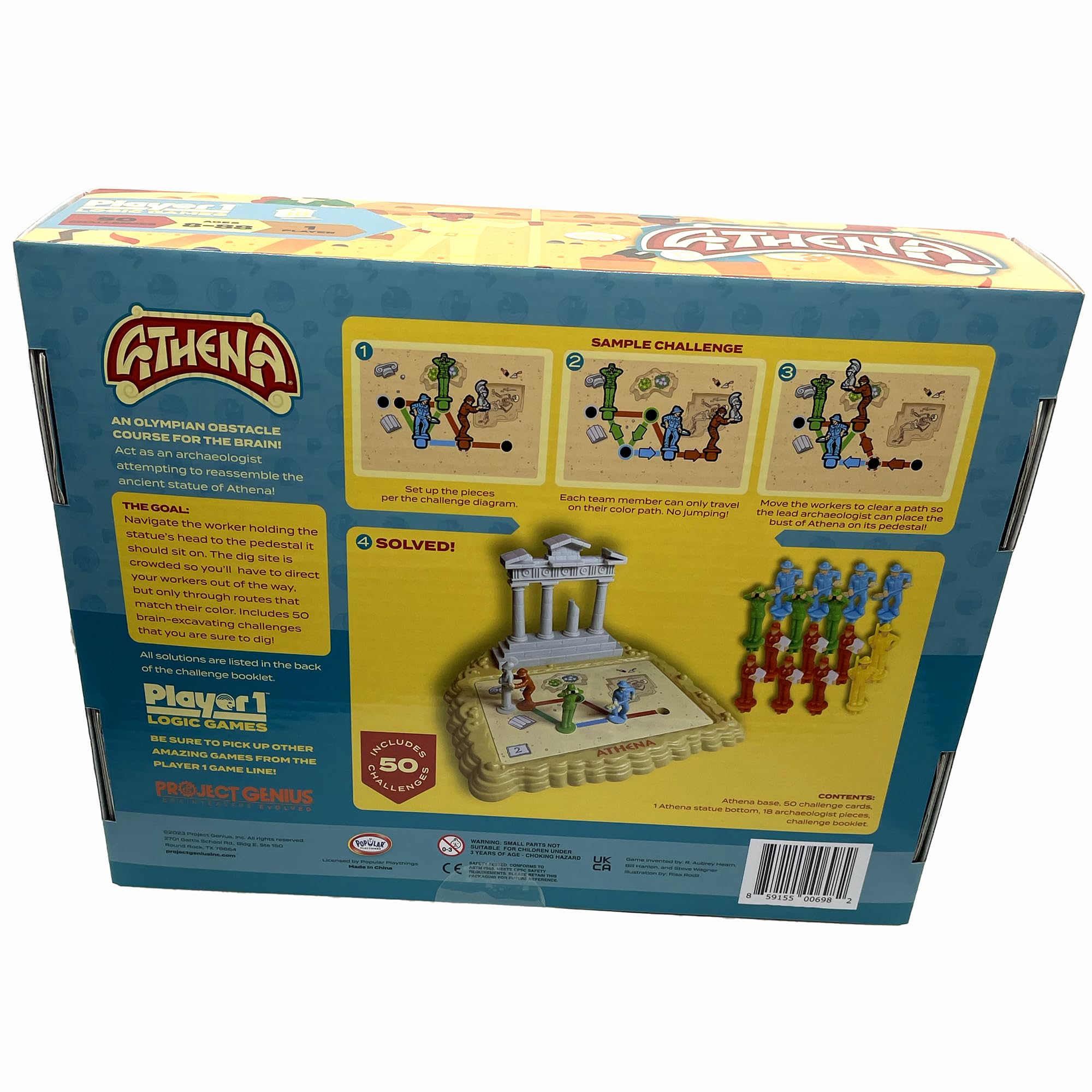 Athena challenge booklet showing 50 puzzles with solutions