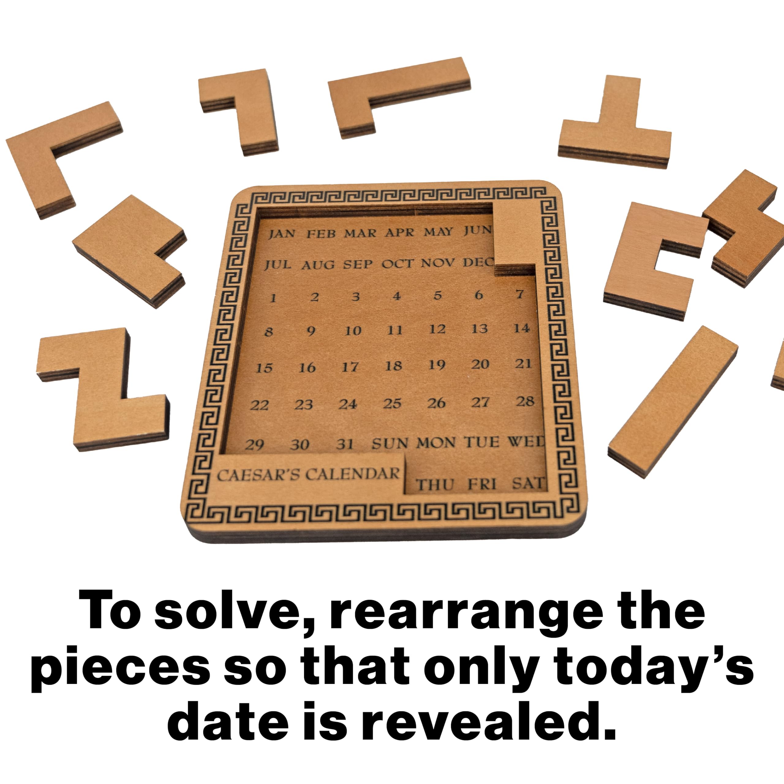 Project Genius Caesar's Calendar date display combines art and practical scheduling.