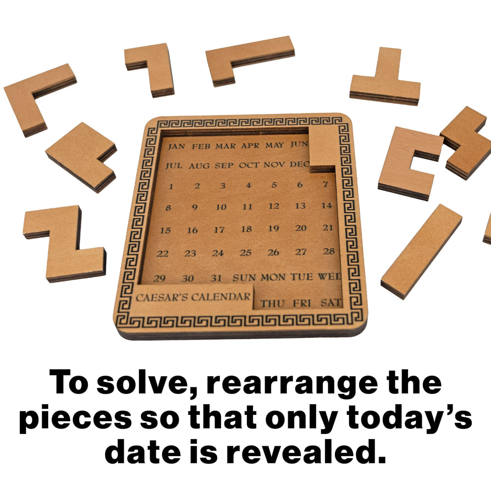 Project Genius Caesar's Calendar date display combines art and practical scheduling.