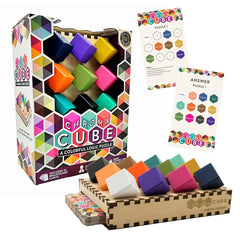 Project Genius Chroma Cube: colorful wood blocks for hands-on puzzle play and solo reasoning.
