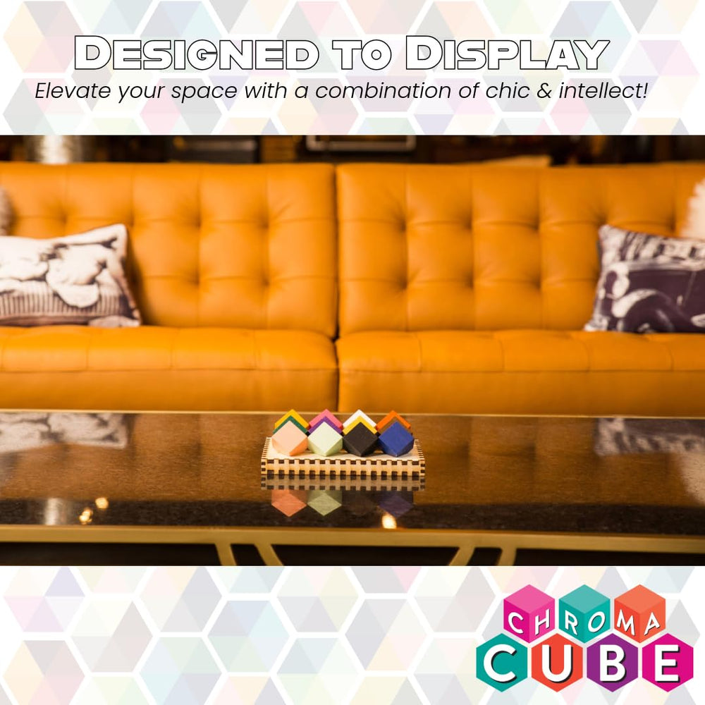 Project Genius Chroma Cube display-ready design suits shelves and desks.