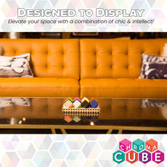 Project Genius Chroma Cube display-ready design suits shelves and desks.