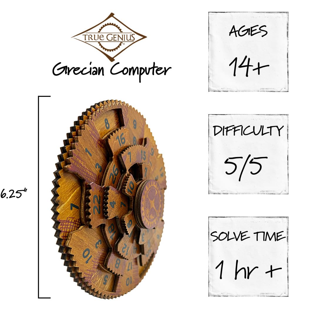 Project Genius Grecian Computer gear train view supports problem-solving practice.