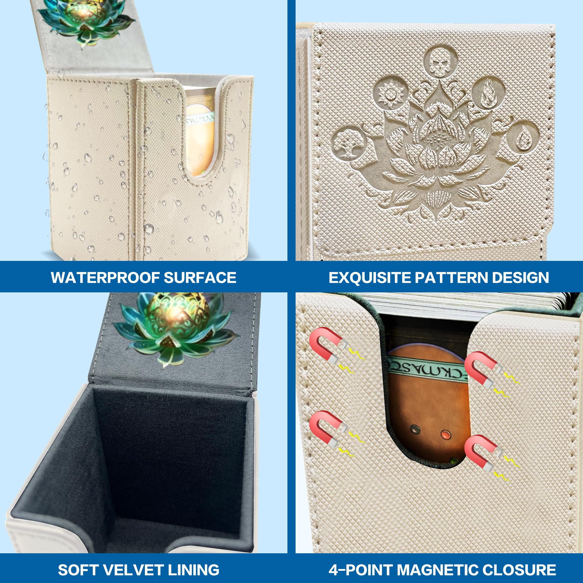 PROMAXIBINDER deck box interior microfiber lining cushions cards and sleeves