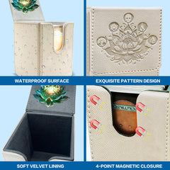 PROMAXIBINDER deck box interior microfiber lining cushions cards and sleeves