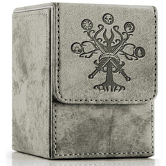 PROMAXIBINDER MTG deck box exterior in grey tree design, built for travel protection.