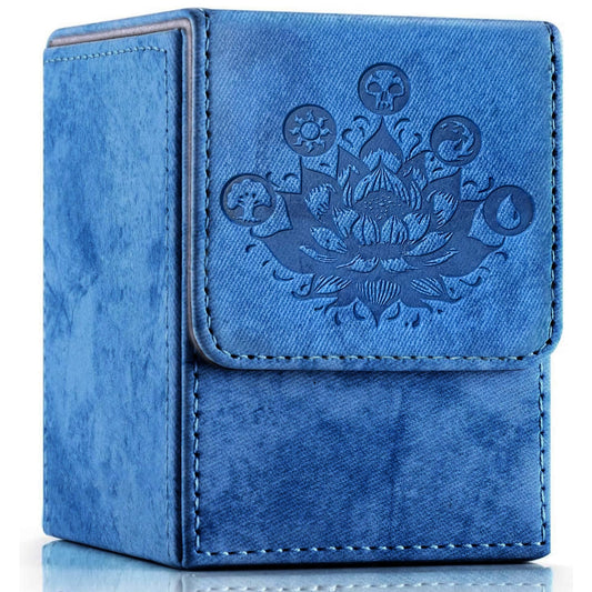 PROMAXIBINDER MTG deck box navy embossed exterior protects cards in style.