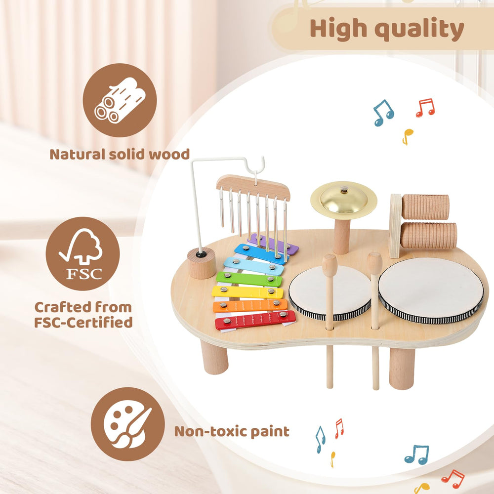 Promise Babe wind chime for toddlers, encouraging listening skills and rhythm awareness.