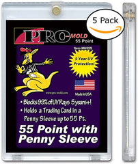 Pro-Mold 55pt magnetic card holder open with card partially inserted.