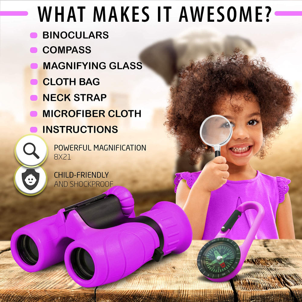 Promora 8x21 binoculars with magnifying glass for curious explorers