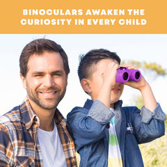 Promora neck strap secures binoculars during active play