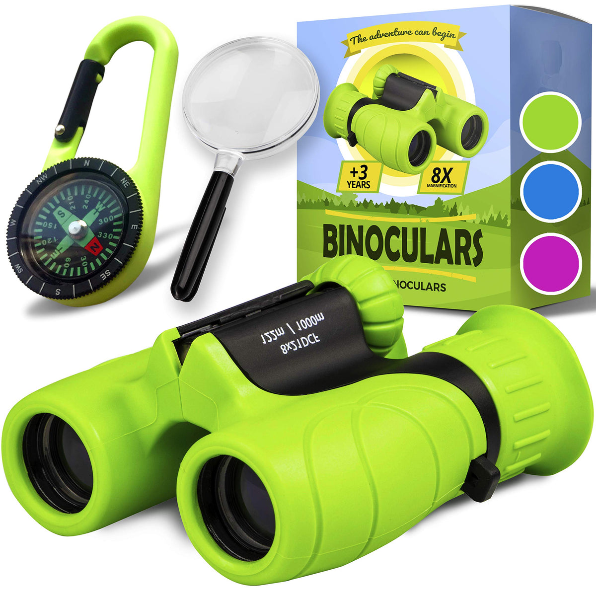 Promora Kids Binoculars 8x21 with rubber coating for a secure grip during adventures.