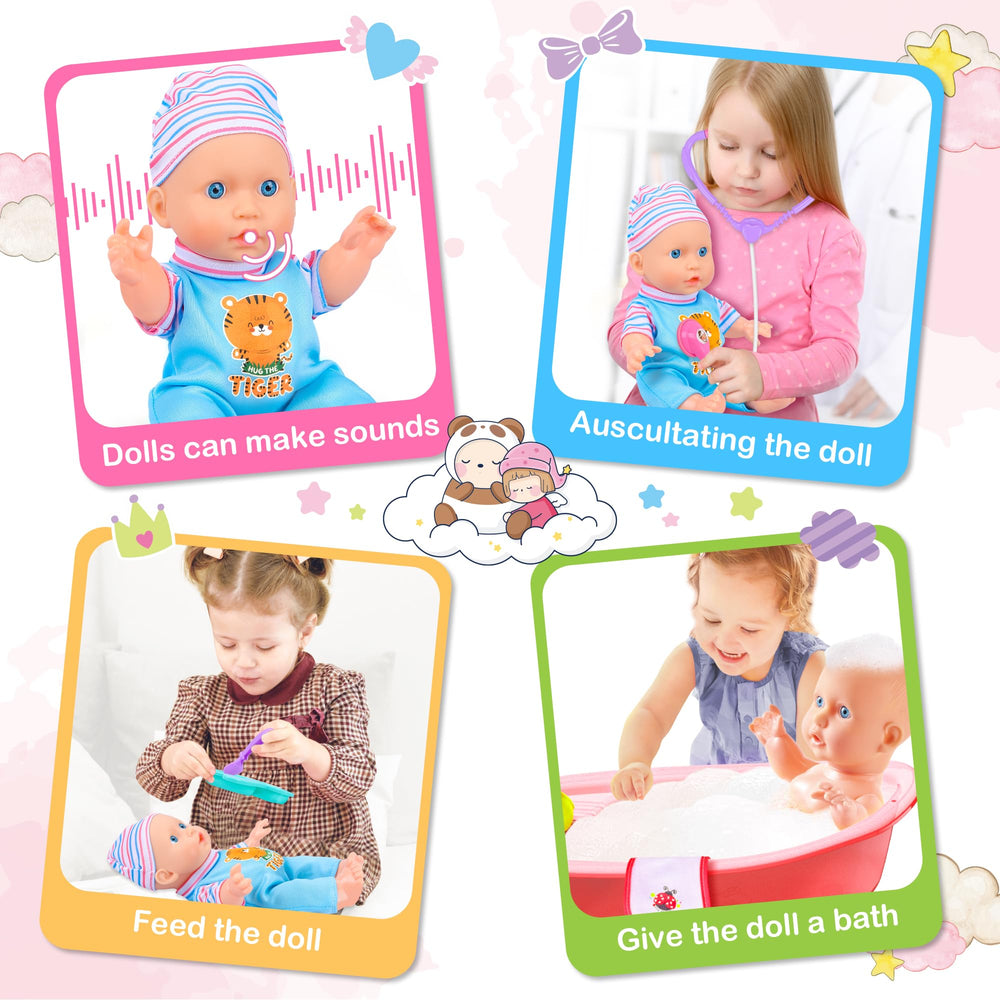 PROOU bathrobe accessory enhances pretend care routines and cuddly moments.