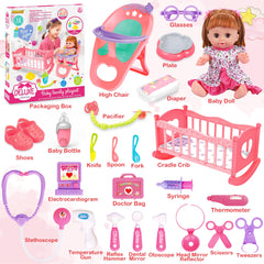 PROOU cradle accessory with doll for nurturing role play