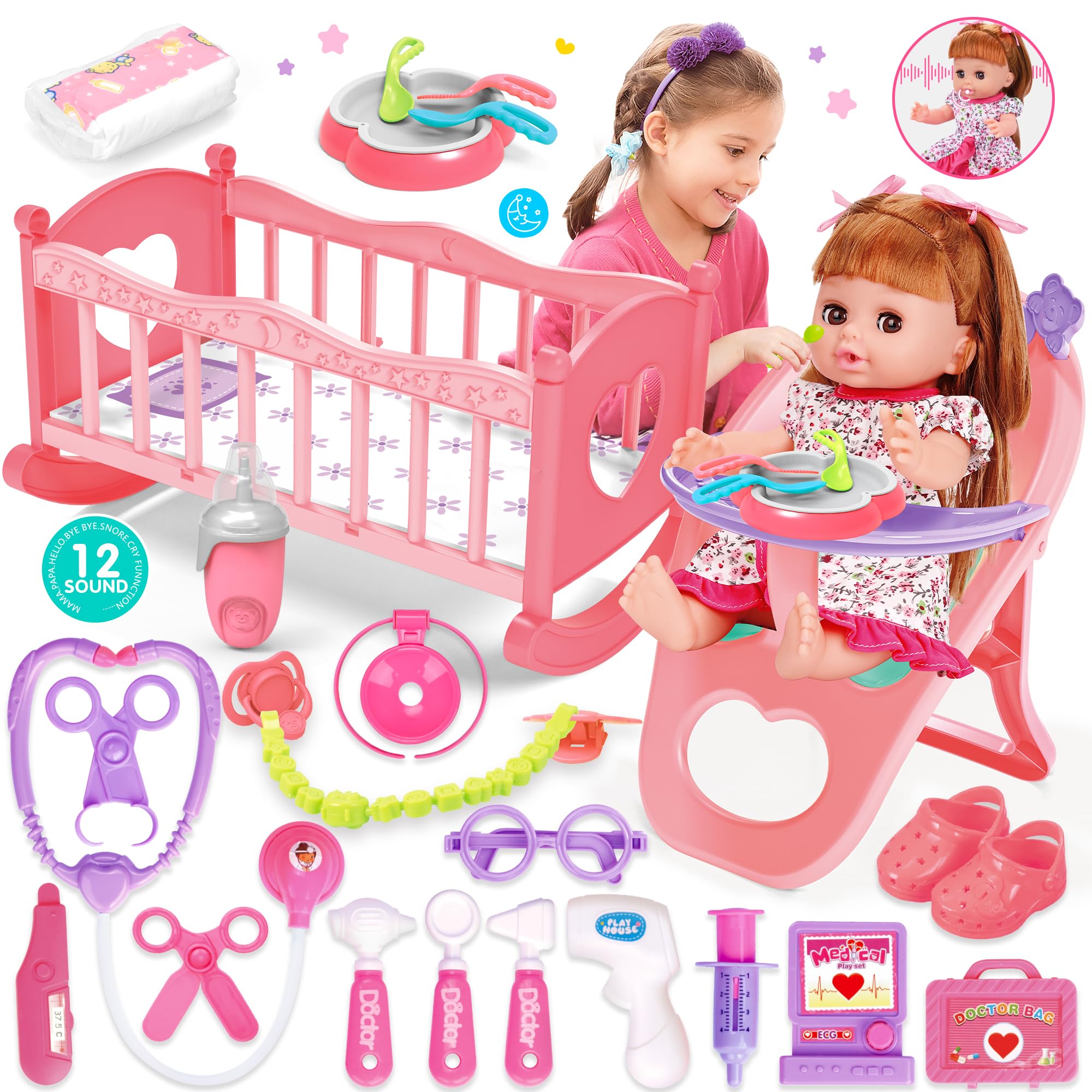 PROOU baby doll set viewed in full for imaginative care play