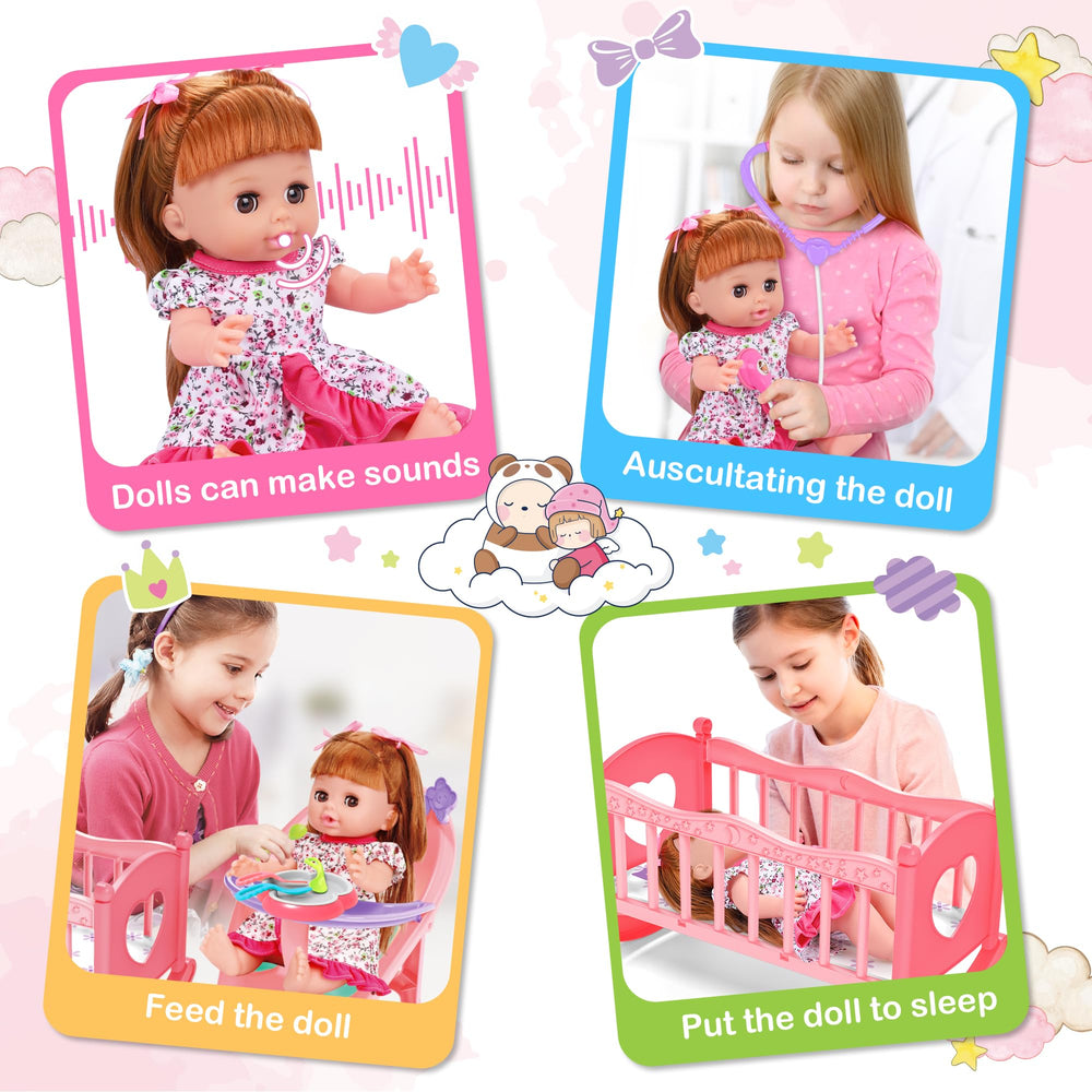 PROOU high chair and bottle setup for mealtime pretend play