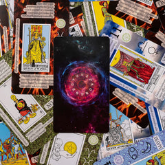 78-card tarot deck with major/minor cards for full symbolic storytelling.