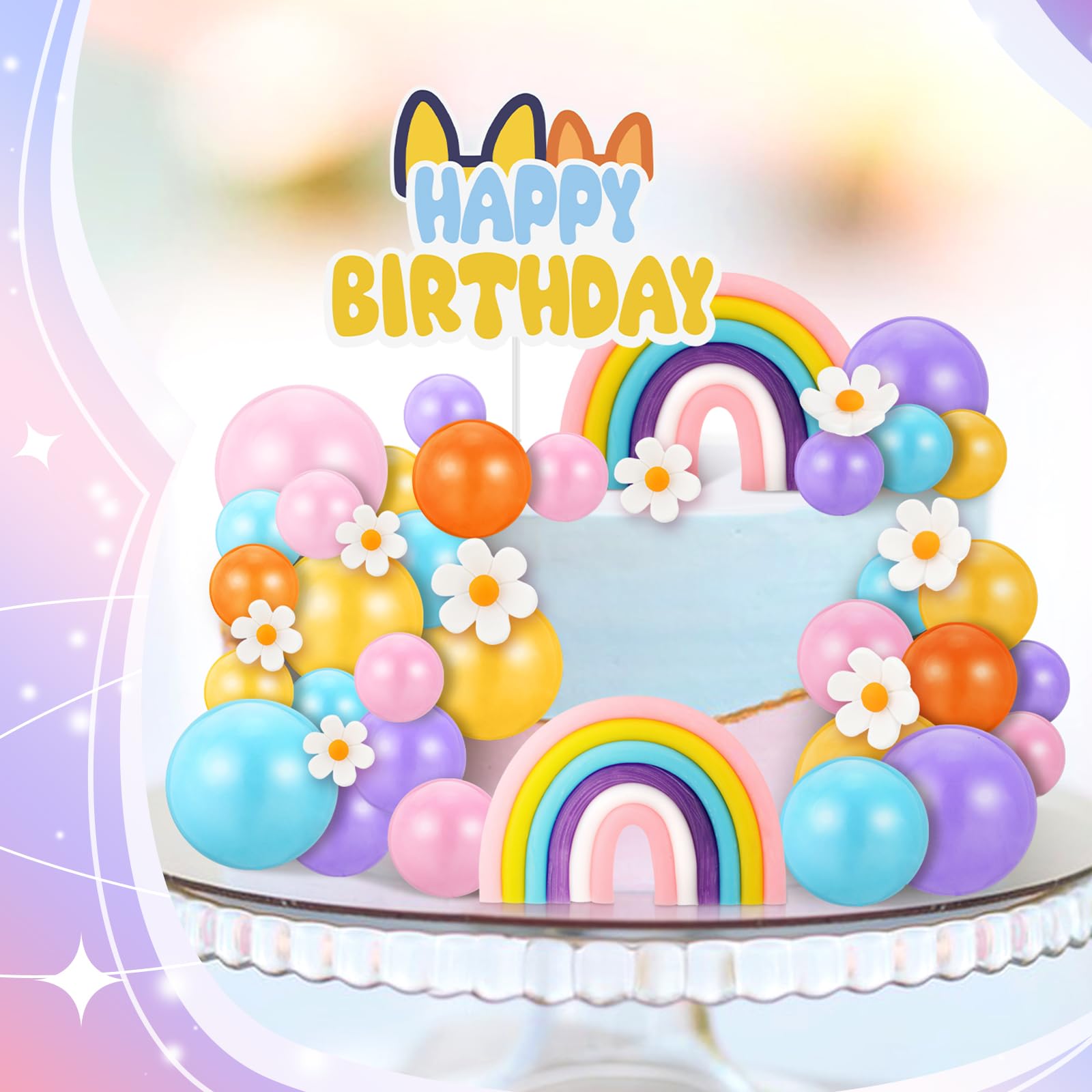 ProSuites daisy cake topper for delicate pastel dessert charm