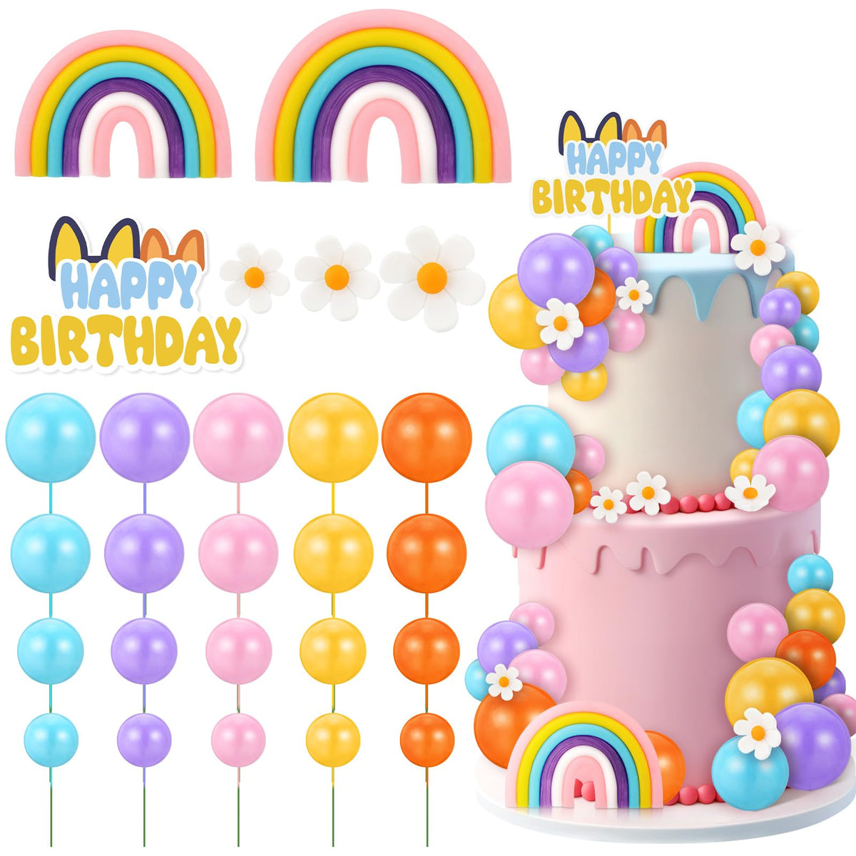 ProSuites dog ear cake topper for playful birthday cake decor