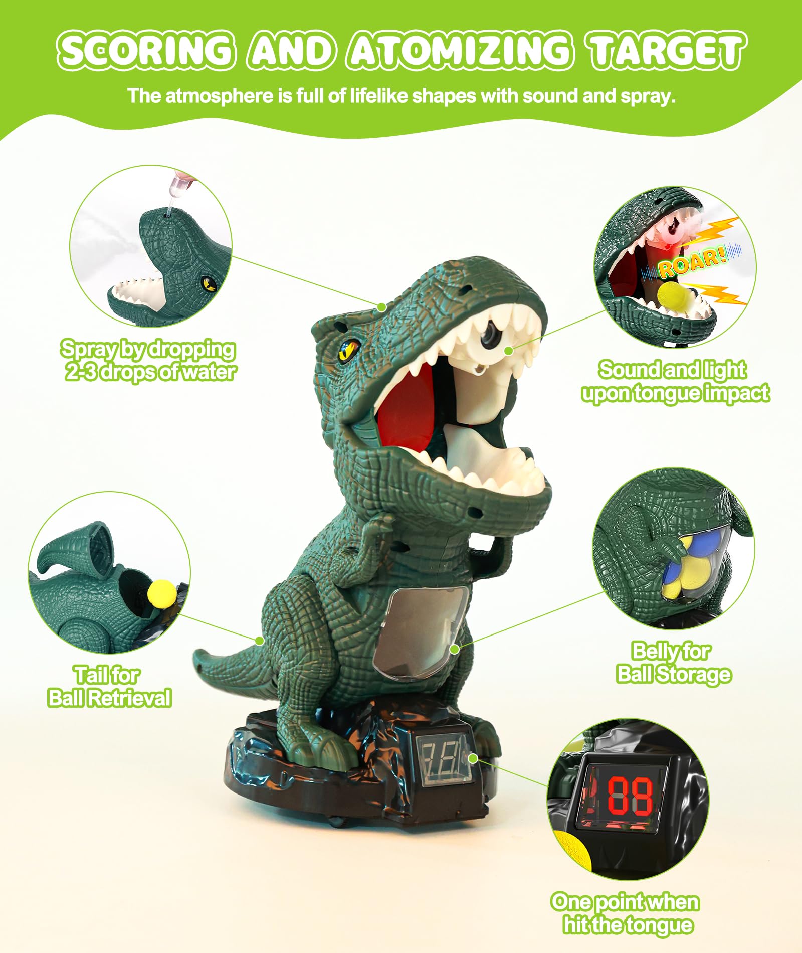 Protado spray effect and sound enhance action-packed play.