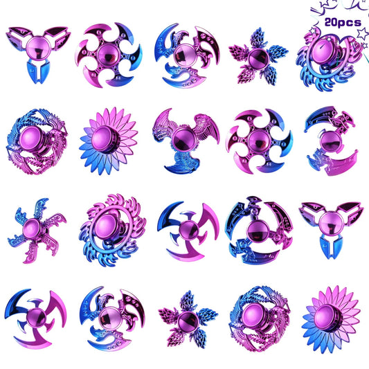 PROUNDLION 20-pack fidget spinners in varied styles for sharing at school or home
