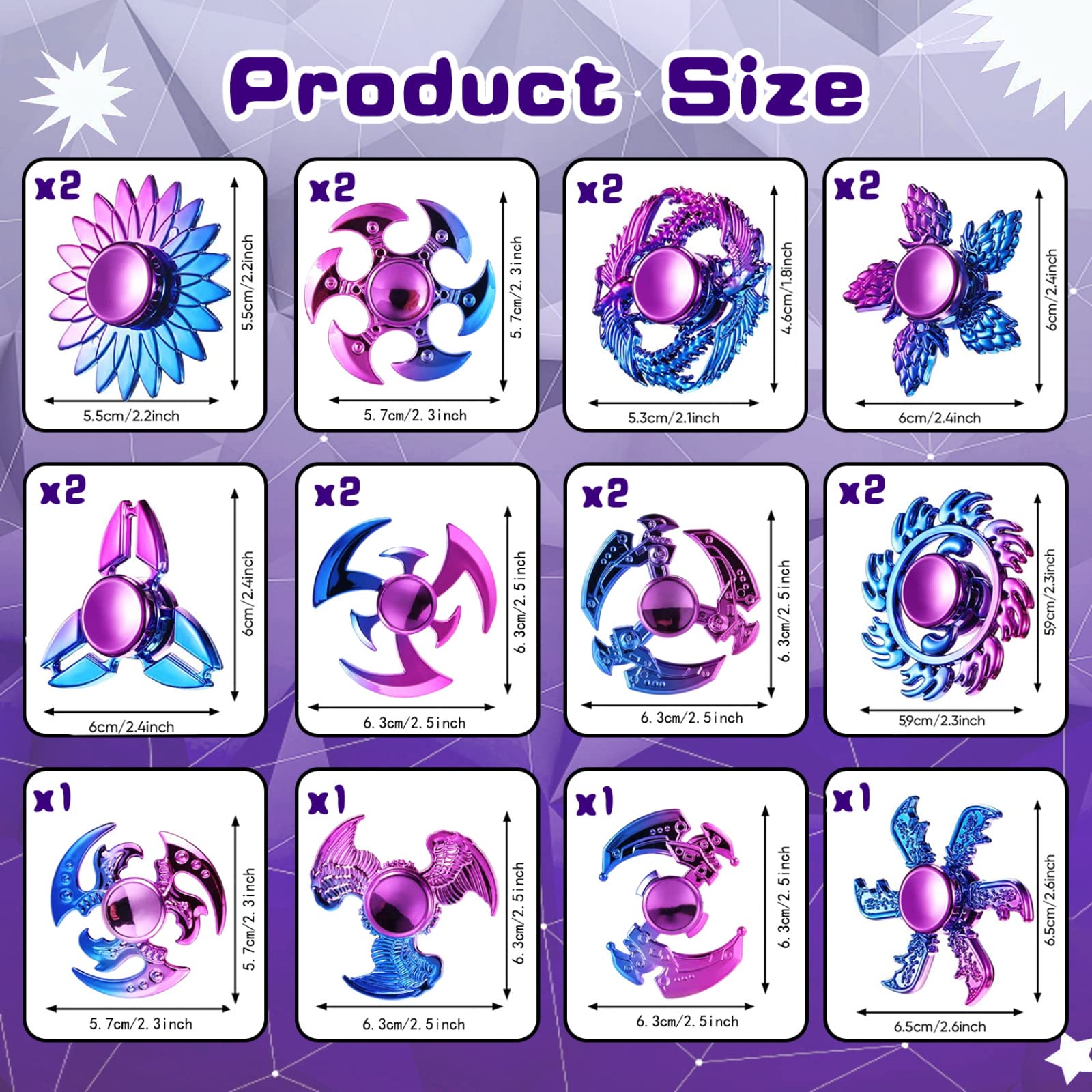 PROUNDLION fidget spinner with ABS material offers sturdy quality and smooth spins