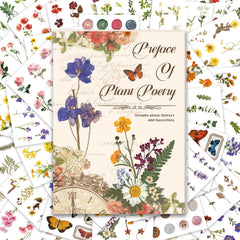 PRSTINCOL Flower Sticker Book cover—vibrant florals for creative journaling.