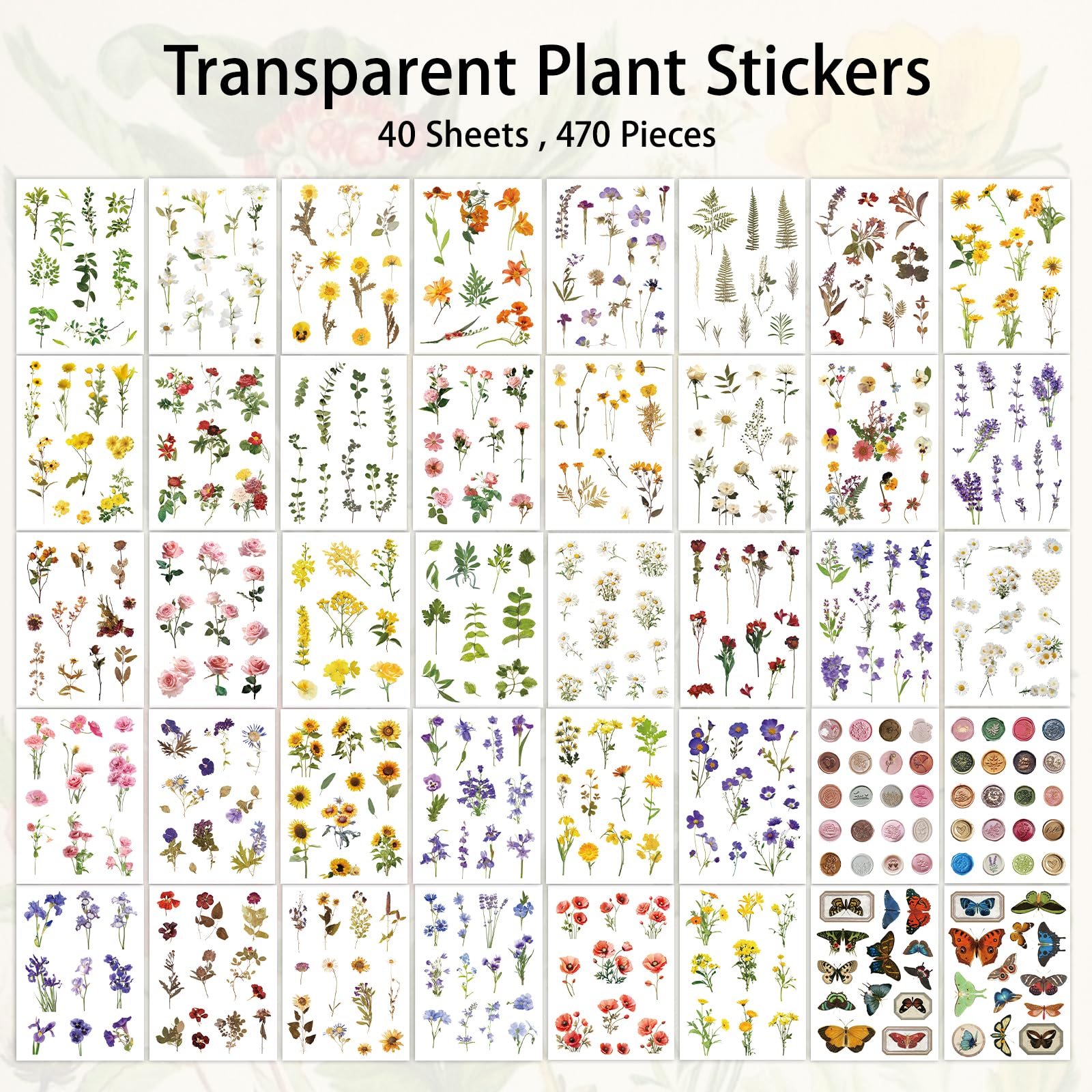 PRSTINCOL Scrapbooking sticker collection—dense sheets ideal for planners.