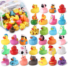 Prudiut 60pcs cruise rubber ducks with storage bag for easy cleanup and play.