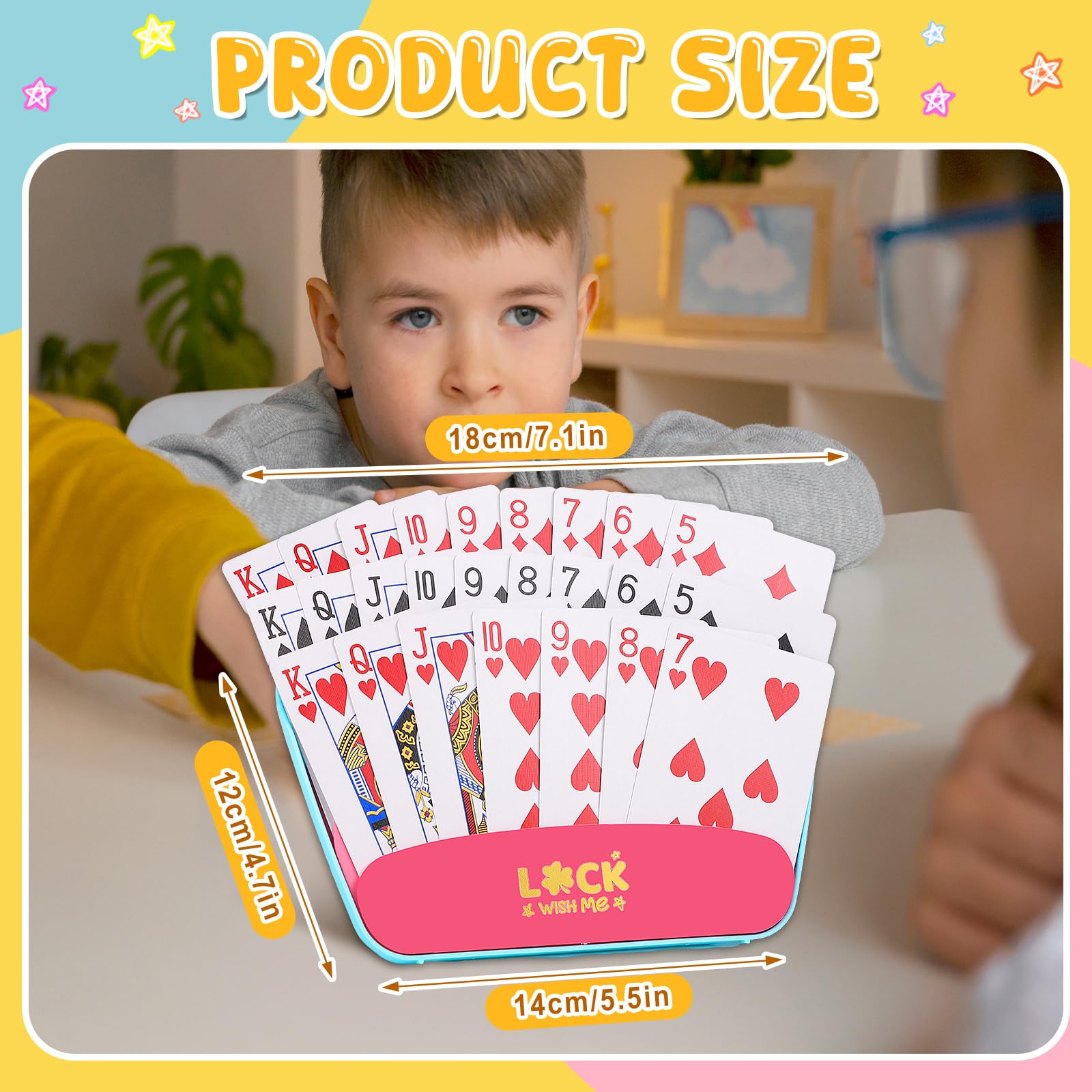 Prudiut card-holder-back-stand-unfolds smoothly for hands-free gameplay.