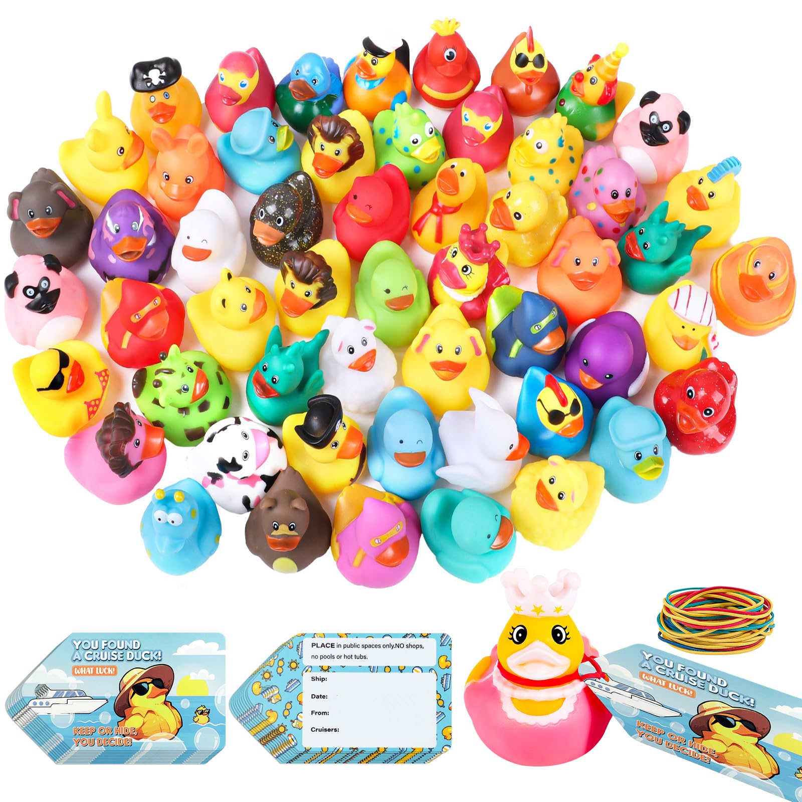 Prudiut cruise ducks 25 pieces ready for hide-and-seek fun aboard.