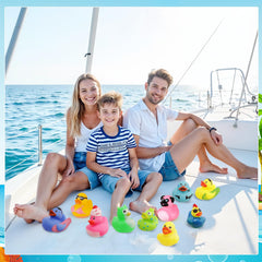 Prudiut hide-and-seek setup with ducks enhances poolside or lounge activities.