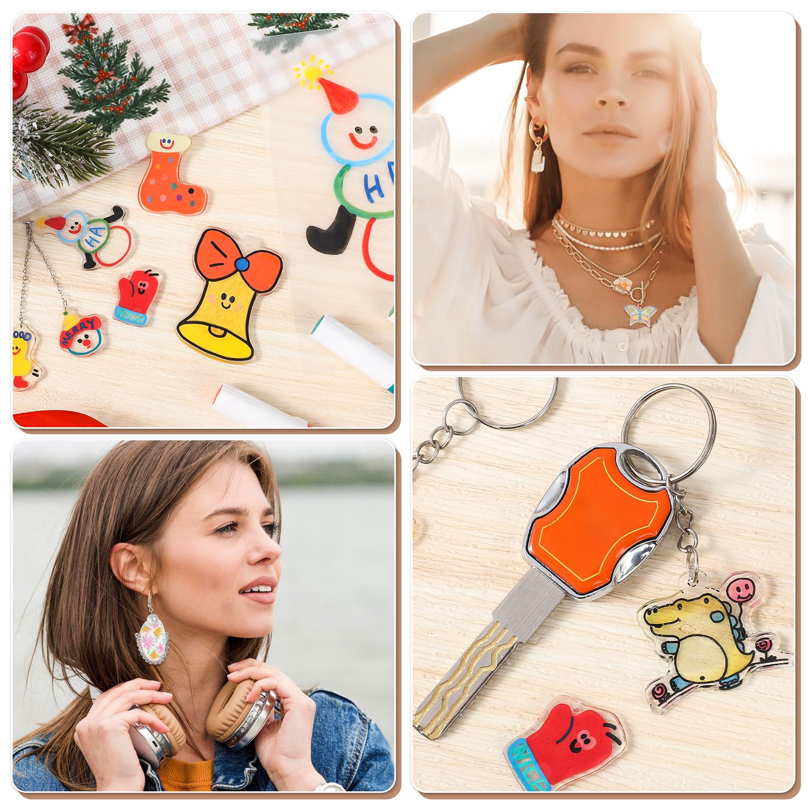 Prudiut shrink art ideal for kids crafts and gift ideas.