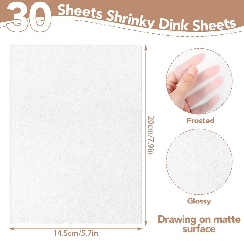 Prudiut shrink paper pattern on frosted surface ready to trace.