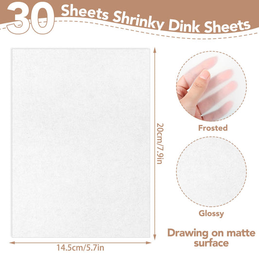 Prudiut shrink paper pattern on frosted surface ready to trace.