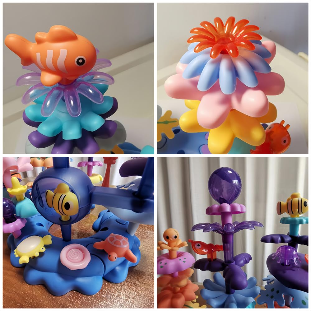 PSDVAYI coral garden building set with realistic sea shapes