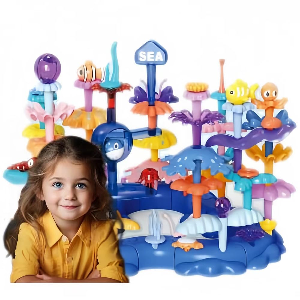 PSDVAYI Ocean Underwater World coral toy 76 pieces for imaginative play